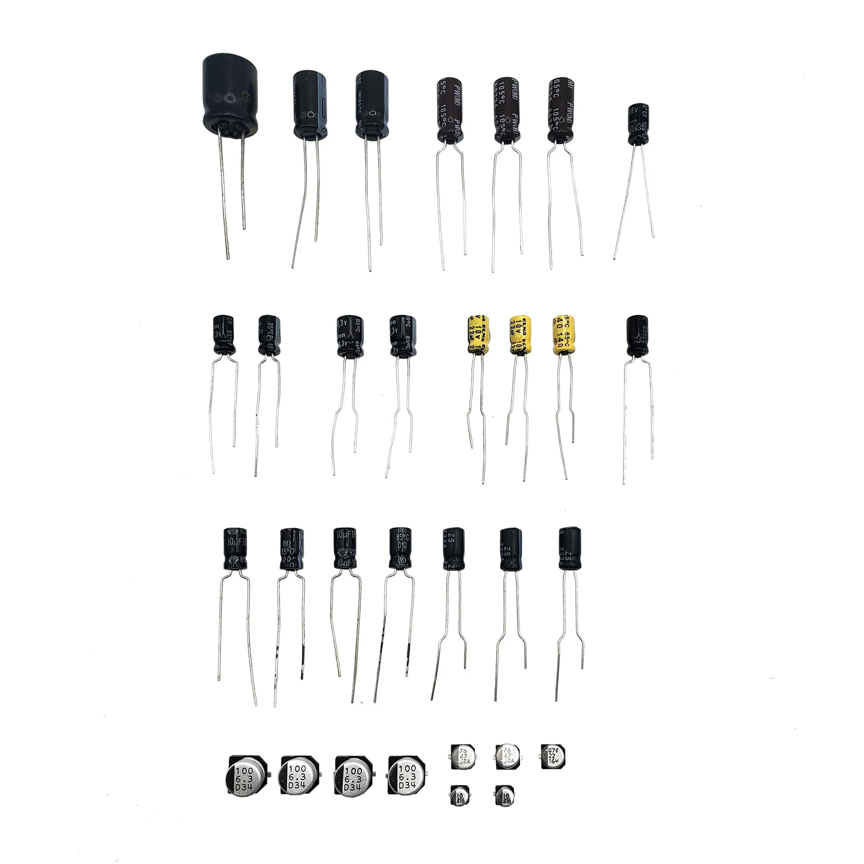 Full capacitor kit for Sega Game Gear VA4 mainboard, power & sound  | ZedLabz