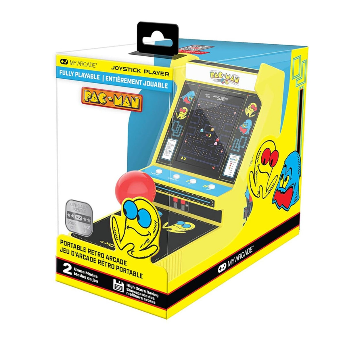 Pac-Man Joystick Player portable mini arcade with 3.5" screen | My Arcade - 3