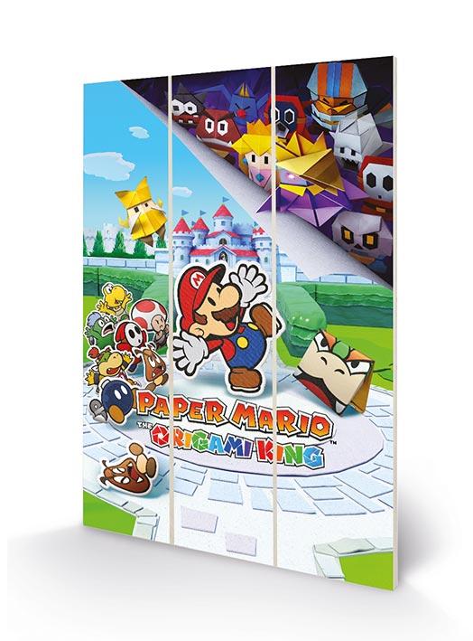 Paper Mario The Origami King 20 x 29.5cm Wood Panel Print wall art officially licensed | Pyramid - 1