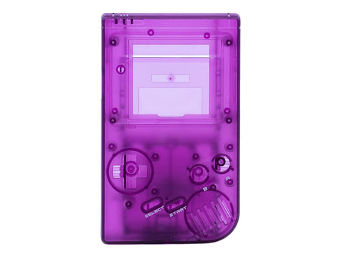 Front & Back housing shell for Nintendo Game Boy DMG-01 Original console - Clear Purple | Retro Modding