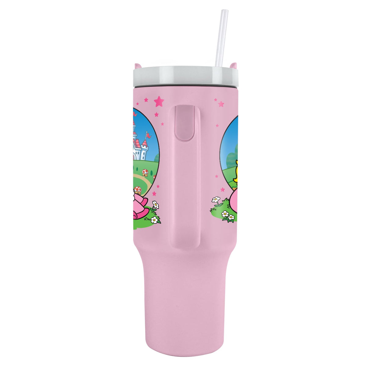 Super Mario Princess Peach stainless steel tumbler 40oz 1200ml pink | Pyramid