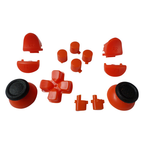Replacement Full Button Set For Sony PS4 Pro Controllers - Orange | ZedLabz