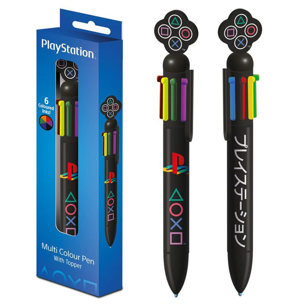 PlayStation 6 IN 1 Multi Coloured ballpoint writing pen | Pyramid