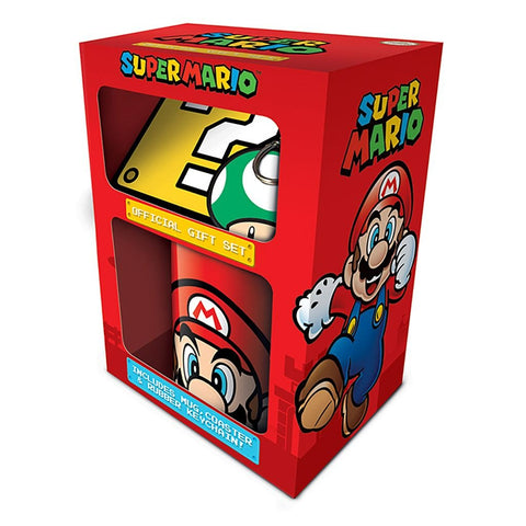 Super Mario Gift Set including Mug, Coaster & Keychain officially licensed | Pyramid