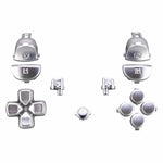 ZedLabz replacement trigger, action, d-pad & option / share button set mod kit for Sony PS4 Pro JDM-040 controllers - silver