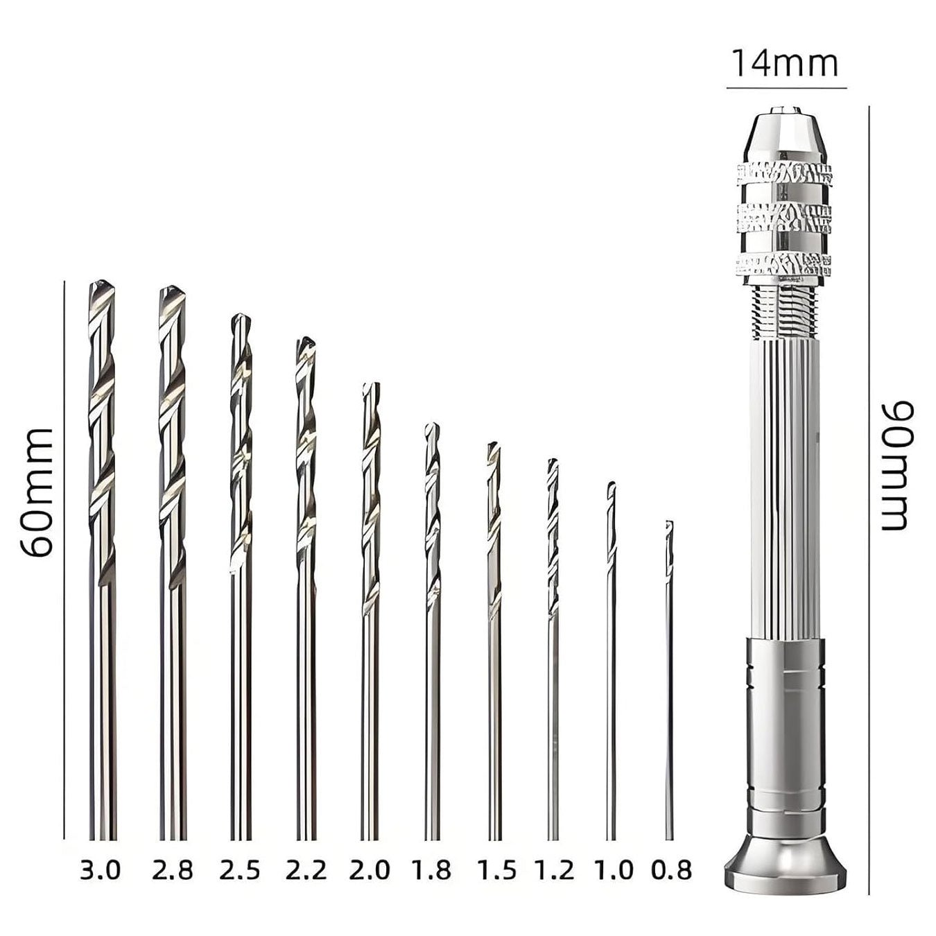 Precision mini hand drill and bits 0.5-3mm for USB, Audio or video out port hole mods | ZedLabz - 2