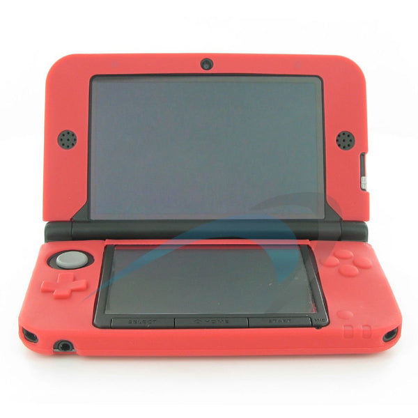 Protective case for 3DS XL LL Nintendo console soft silicone gel skin cover – Red | ZedLabz
