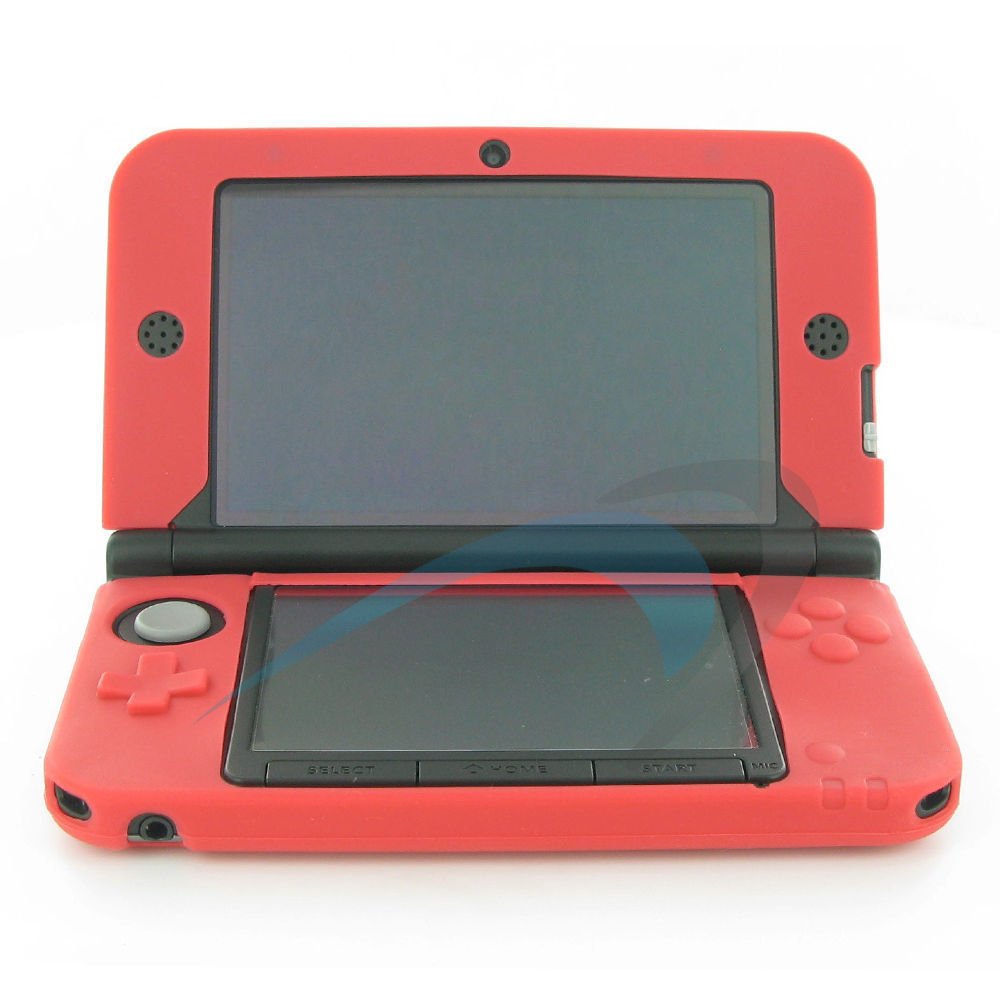 Protective case for 3DS XL LL Nintendo console soft silicone gel skin cover – Red | ZedLabz - 5