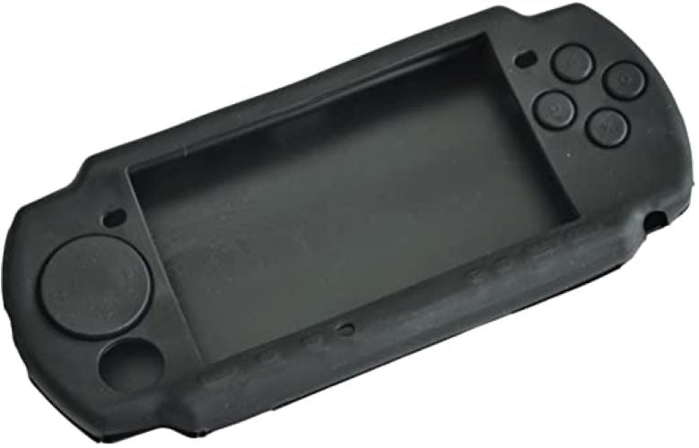 Protective case for PSP 3000 console silicone rubber grip cover skin - Black | ZedLabz - 1