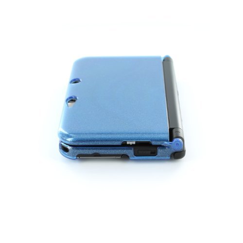 Protective case shell for Nintendo 3DS XL (Old 2012 model) console polycarbonate crystal hard cover armour - Blue Glitter | ZedLabz - 5
