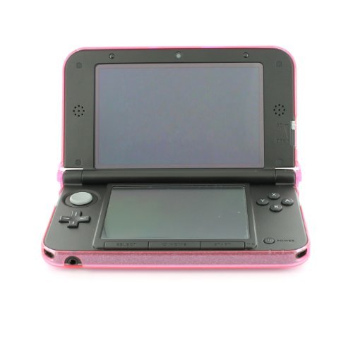 Protective cover for Nintendo 3DS XL (Old 2012 model) console polycarbonate crystal hard case shell armour - Pink Glitter | ZedLabz - 3