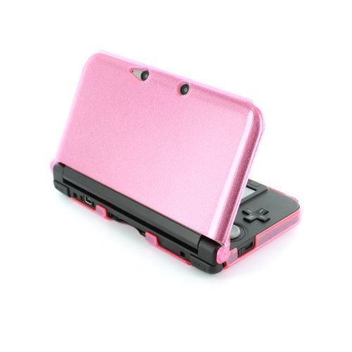 Protective cover for Nintendo 3DS XL (Old 2012 model) console polycarbonate crystal hard case shell armour - Pink Glitter | ZedLabz