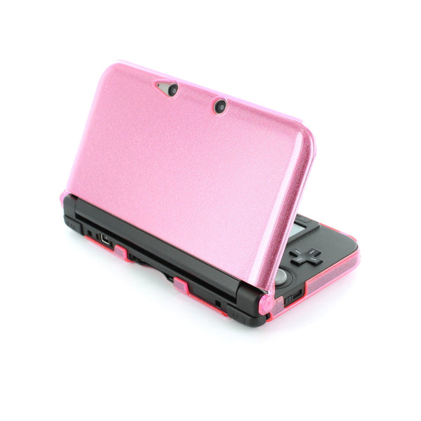 Protective cover for Nintendo 3DS XL (Old 2012 model) console polycarbonate crystal hard case shell armour - Pink Glitter | ZedLabz