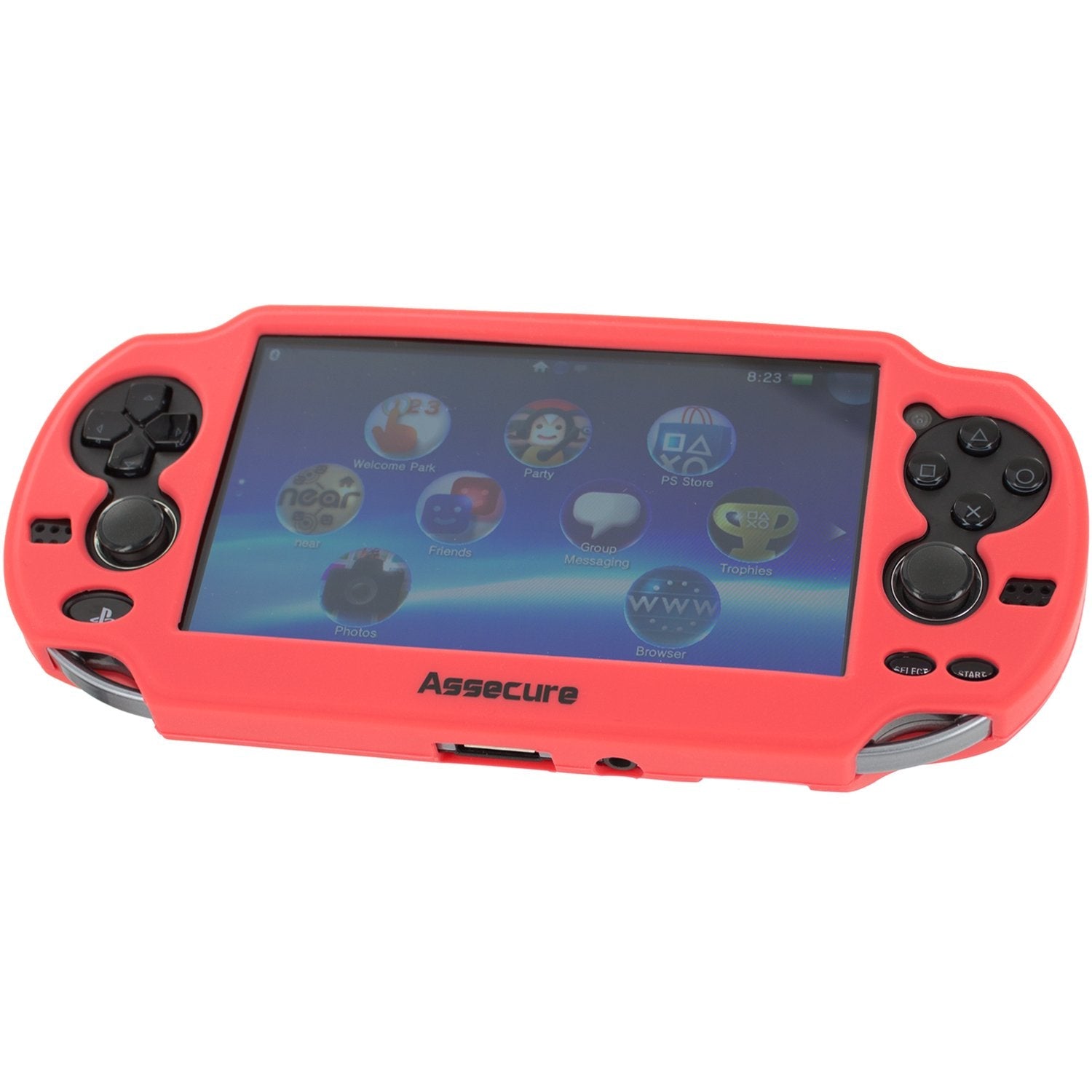 Protective cover for PS Vita 1000 console Sony silicone skin soft grip case bumper - Red | ZedLabz - 3