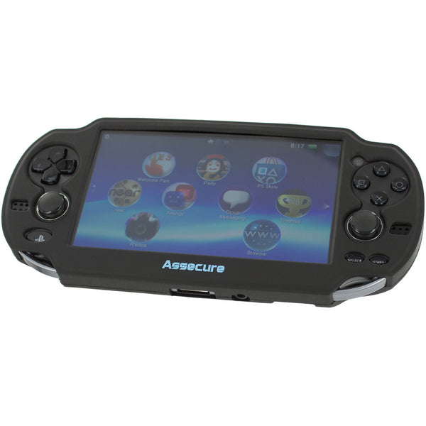 Protective cover for Sony PS Vita 1000 console soft silicone skin bumper grip case – Black | ZedLabz
