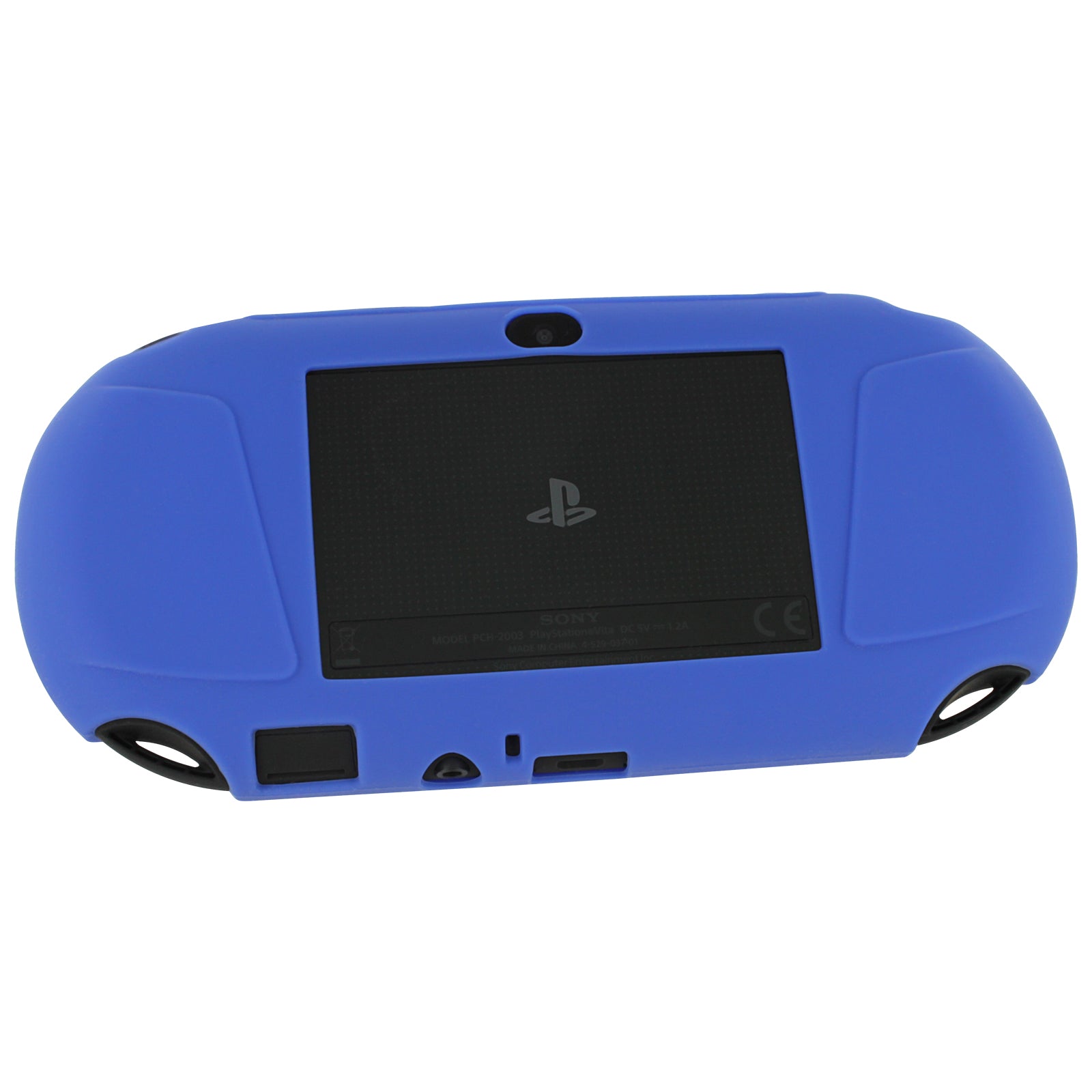 Protective cover for Sony PS Vita 2000 Slim console SC - 1 soft silicone skin bumper case - blue | ZedLabz - 3