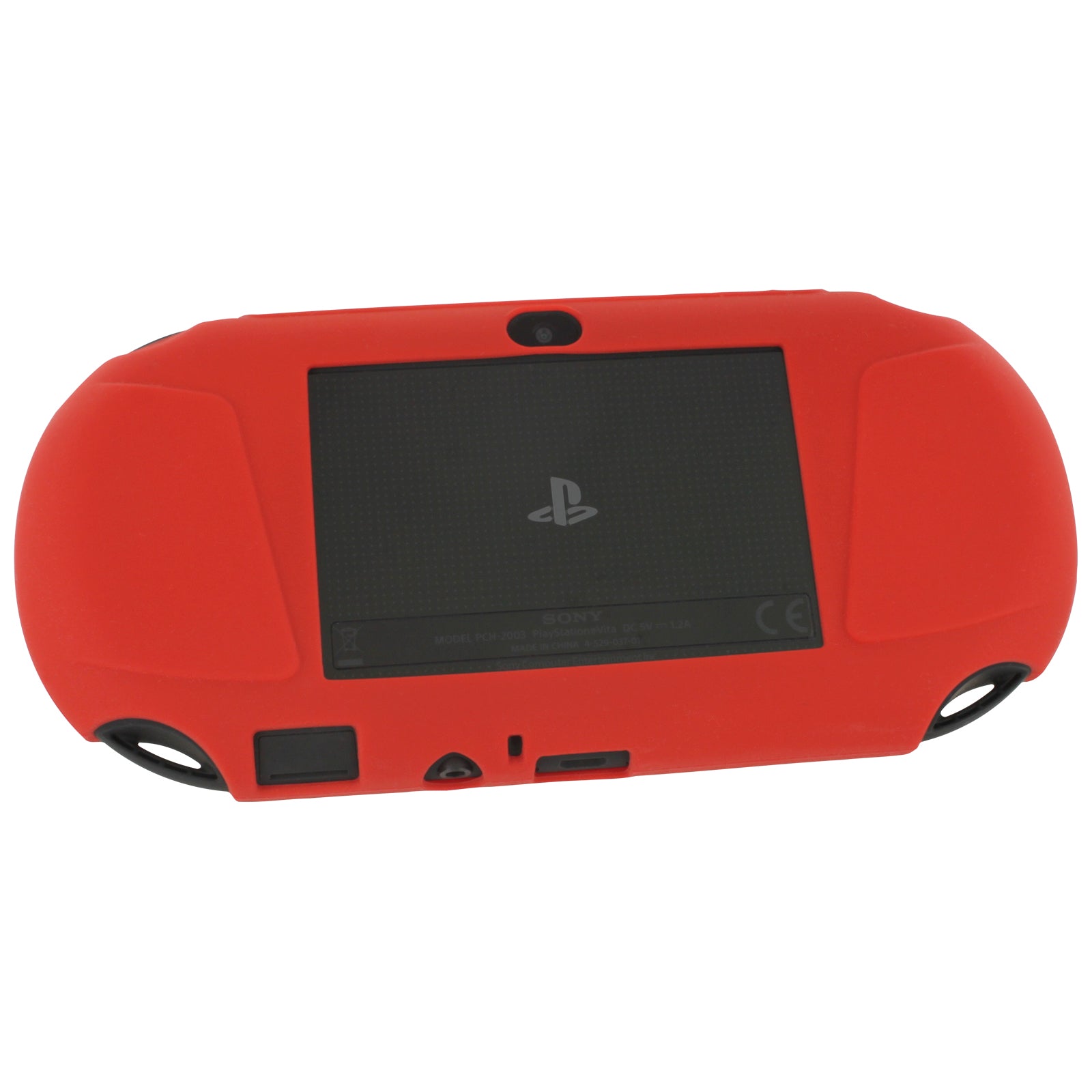 Protective cover for Sony PS Vita 2000 Slim console SC - 1 soft silicone skin bumper case - Red | ZedLabz - 3