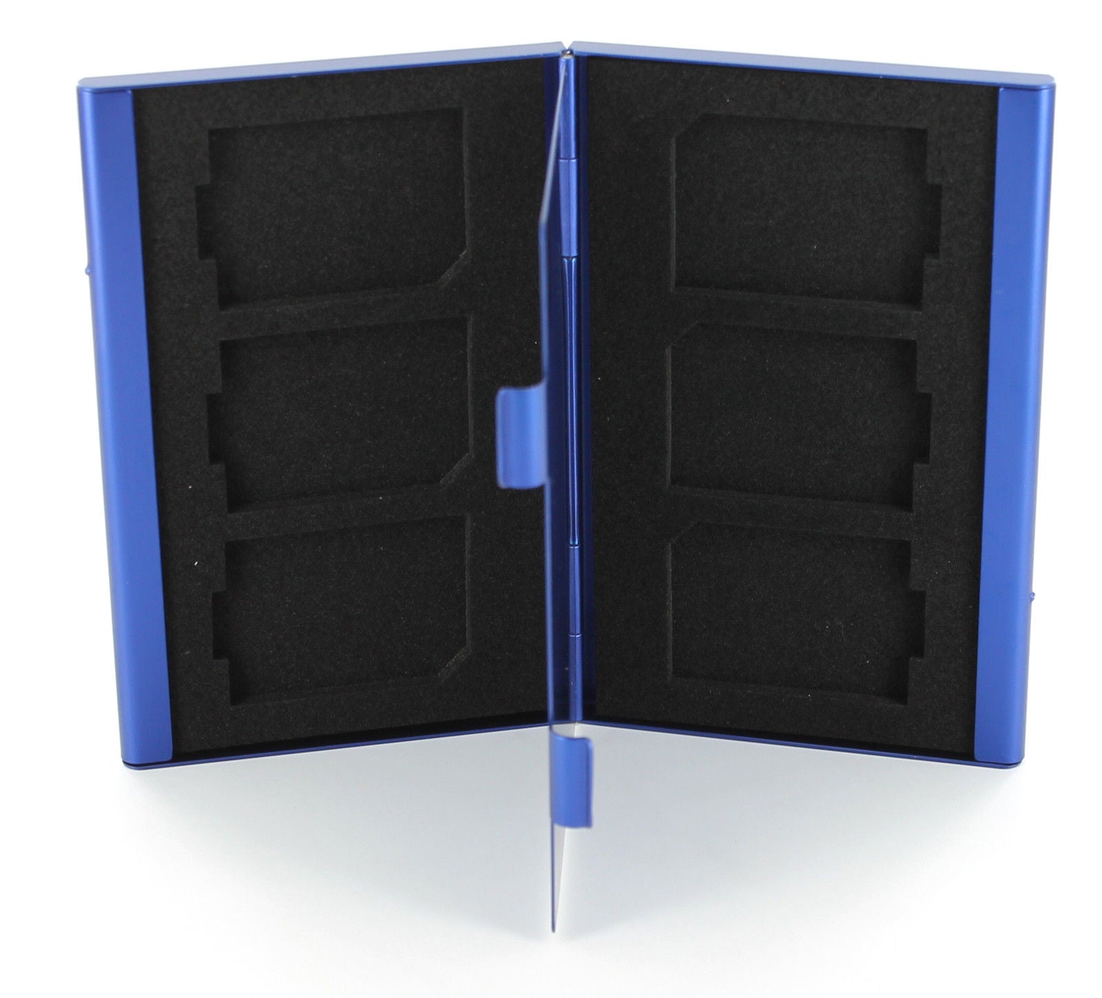 Protective holder for SD SDHC memory card case Aluminium Metal - Blue | ZedLabz - 3