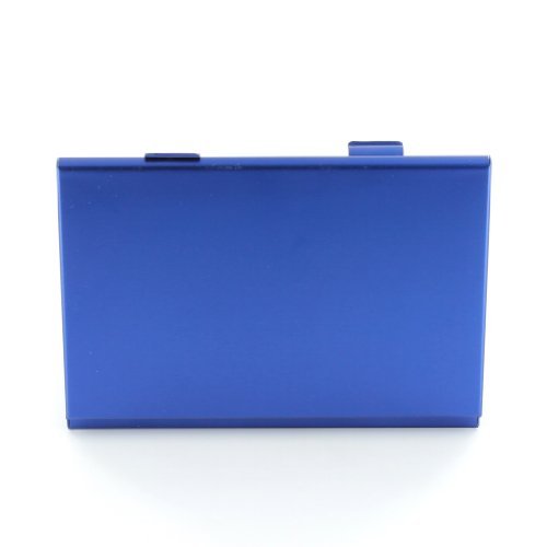 Protective holder for SD SDHC memory card case Aluminium Metal - Blue | ZedLabz - 6