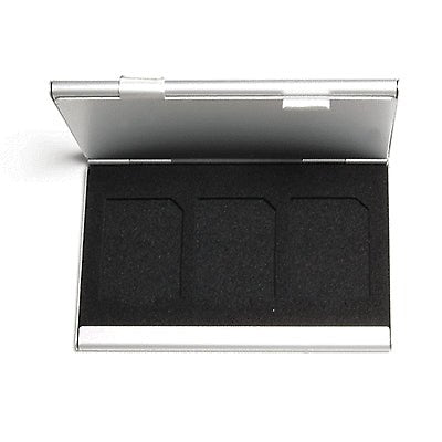 Protective holder for SD SDHC memory card case Aluminium Metal - Silver | ZedLabz - 7
