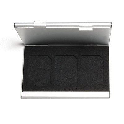 Protective holder for SD SDHC memory card case Aluminium Metal - Silver | ZedLabz - 5