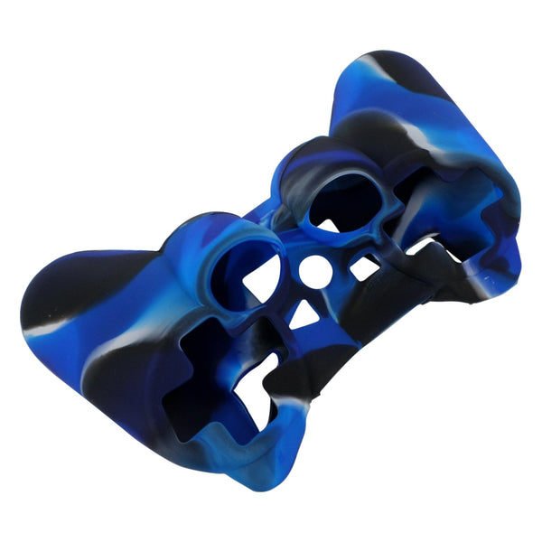 Protective skin for Sony PS3 controller silicone soft rubber grip case cover - Camo Blue | ZedLabz