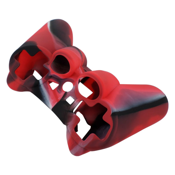 Protective skin for Sony PS3 controller silicone soft rubber grip case cover - Camo Red | ZedLabz