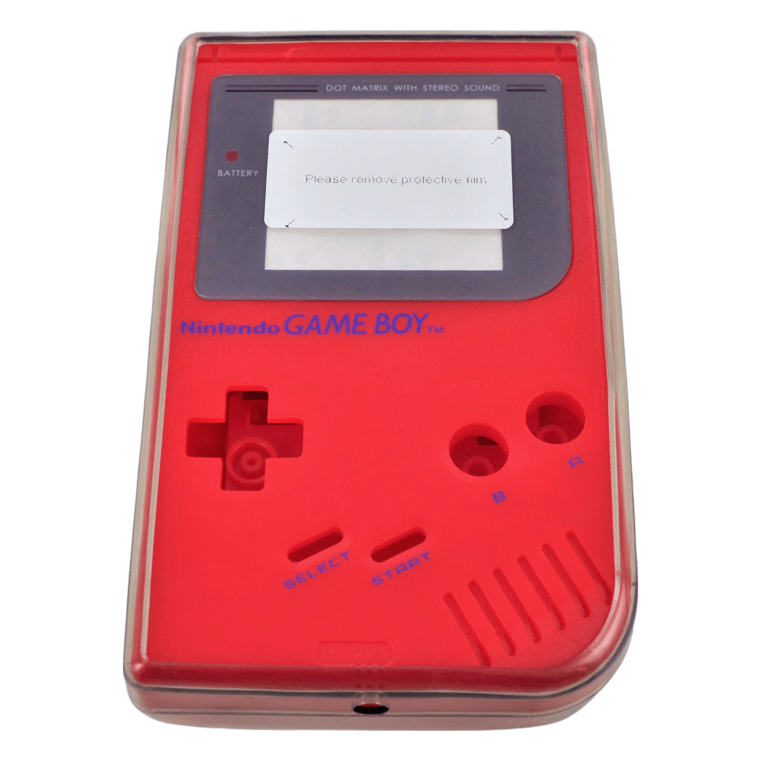 Protective TPU case for Nintendo Game Boy DMG - 01 Console - Clear Black | ZedLabz - 7