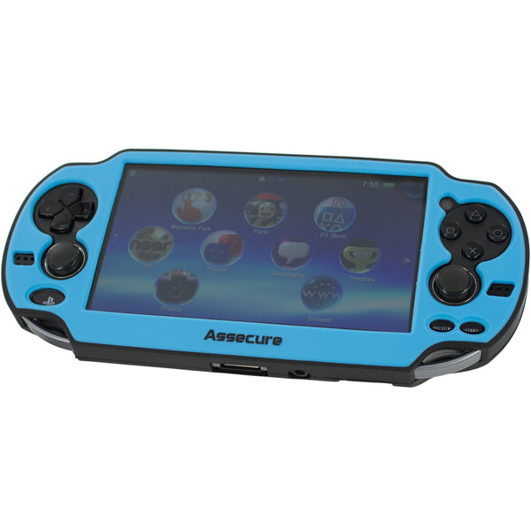 Protector cover for Sony PS Vita 1000 soft silicone skin bumper grip case – blue & black | ZedLabz