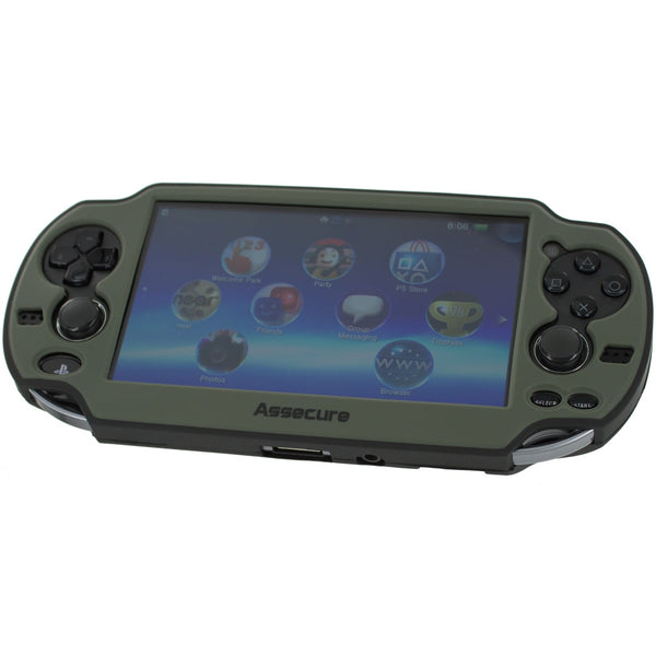 Protector cover for Sony PS Vita 1000 soft silicone skin bumper grip case – grey & black | ZedLabz