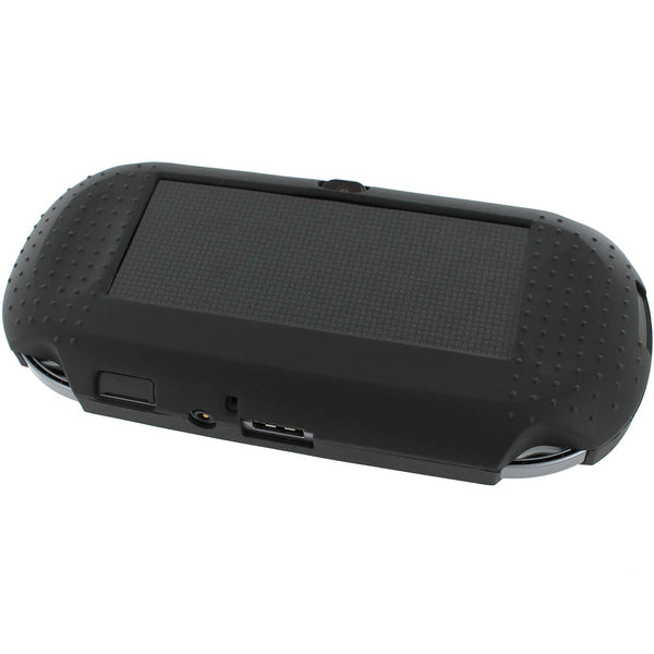 Protector cover for Sony PS Vita 1000 soft silicone skin bumper grip case – pink & black | ZedLabz