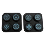Thumb grips for Sony PS Vita 1000 & 2000 Slim console silicone rubber replacement thumbstick caps - 8 pack black & blue | ZedLabz