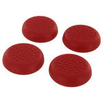 Assecure TPU protective analogue thumb grip stick caps for Sony PS4 controllers [Playstation 4] - 4 pk - red