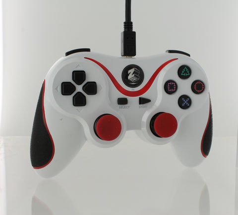 Wired Controller For Sony PS3 With Extra Long 3M Cable - White & Red | ZedLabz