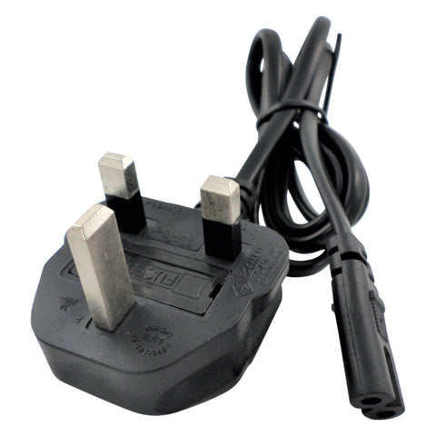 Power cable for PS1 PS2 PS3 PS4 Saturn Dreamcast Xbox Vita C7 UK lead - 1m black | ZedLabz