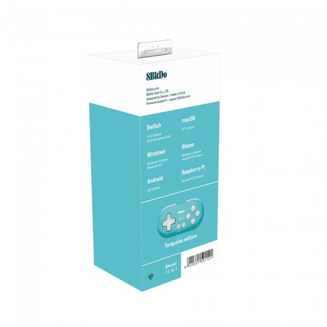 Zero 2 mini Bluetooth controller for Switch, Windows, macOS & Android - Turquoise Edition | 8BitDo