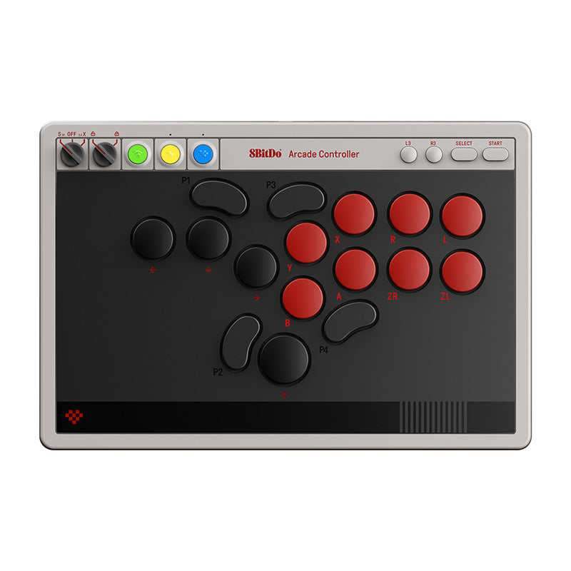 Arcade Controller all-button leverless for Switch, Switch 2 & Windows - Black | 8BitDo
