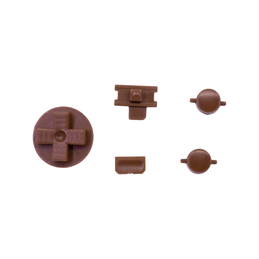 Button Set For Original Game Boy DMG 01 - Chocolate Brown | Retro Modding