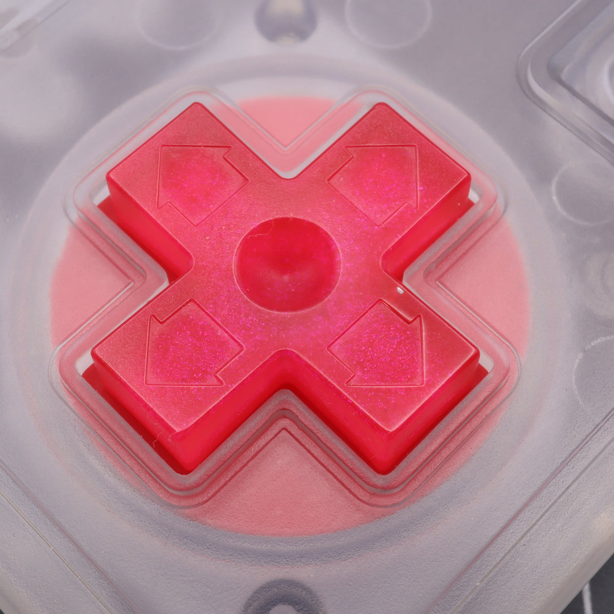 Hand cast custom resin buttons for Nintendo NES controller NES-004 (also fits Game Boy DMG-01) - Raspberry Candy | Lab Fifteen Co