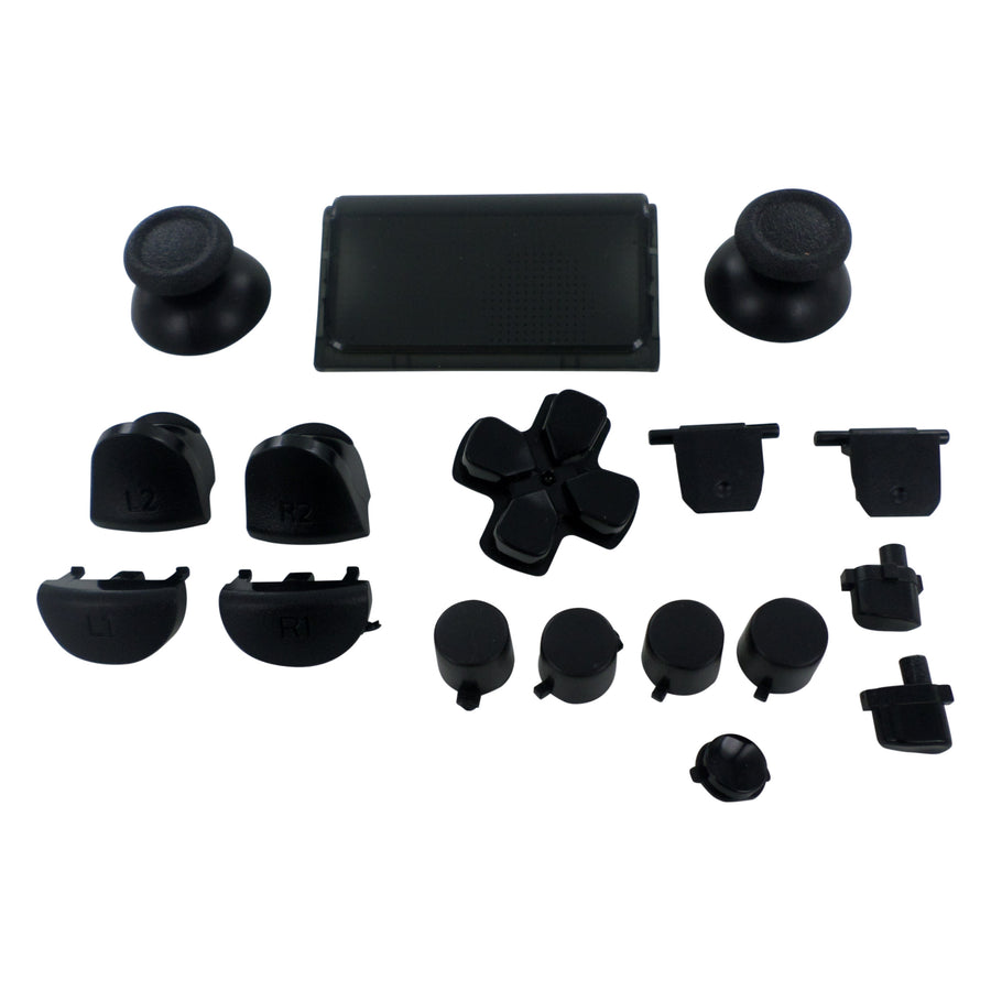 Replacement Full Button Set For 2nd Gen Sony PS4 JDM-030 Controllers - Black | ZedLabz