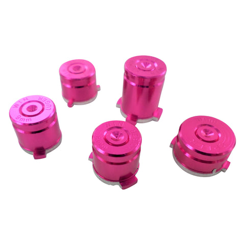Aluminium Metal Bullet Button Set For Xbox One Controllers - Pink | ZedLabz