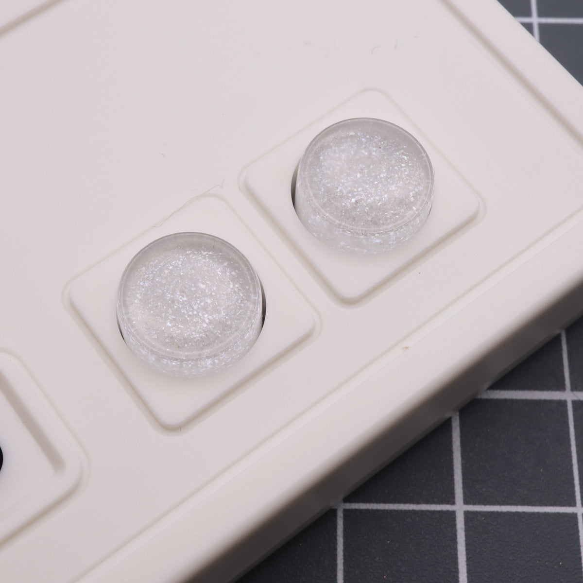 Hand cast custom resin buttons for Nintendo NES controller NES-004 (also fits Game Boy DMG-01) - Pearl White | Lab Fifteen Co