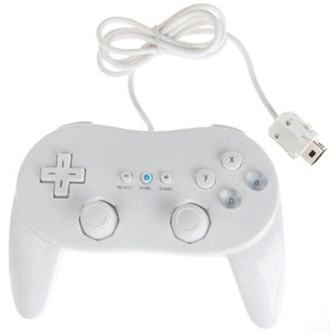 Controller For Nintendo Wii Classic Pro Remote Wireless joypad gamepad compatible replacement - White | ZedLabz