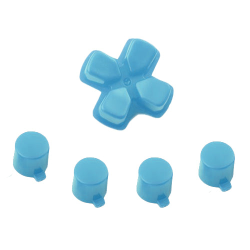 Button set for Sony PS4 controllers d-pad & action replacement - light blue | ZedLabz