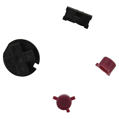 Replacement Button Set For Nintendo Game Boy Pocket - Maroon Red & Black | ZedLabz