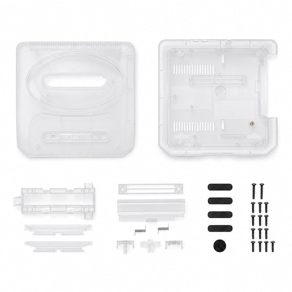 Replacement console shell housing for Sega Mega Drive 2 / Genesis 2 - Clear White | XYAB