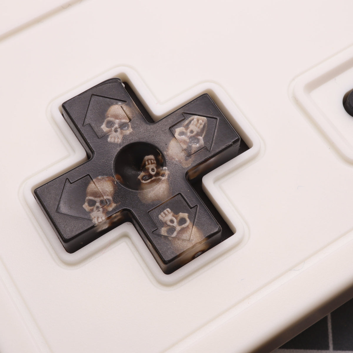 Hand cast custom resin buttons for Nintendo NES controller NES-004 (also fits Game Boy DMG-01) - Skull | Lab Fifteen Co