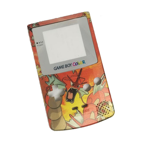 Red Gyarados Style Housing Shell Case Kit For Nintendo Game Boy Color - Orange | UV printed by Jamesyplays  | ZedLabz