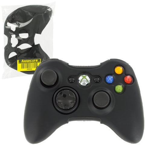 ZedLabz soft silicone rubber skin grip cover case for Microsoft Xbox 360 controller - black