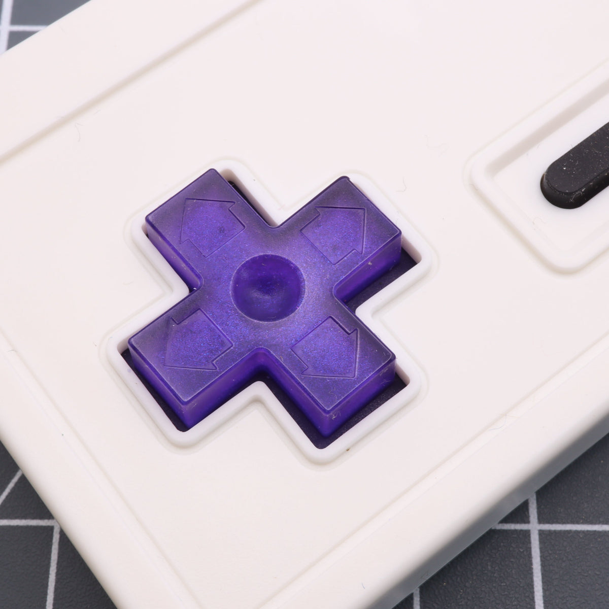 Hand cast custom resin buttons for Nintendo NES controller NES-004 (also fits Game Boy DMG-01) - Grape Candy | Lab Fifteen Co
